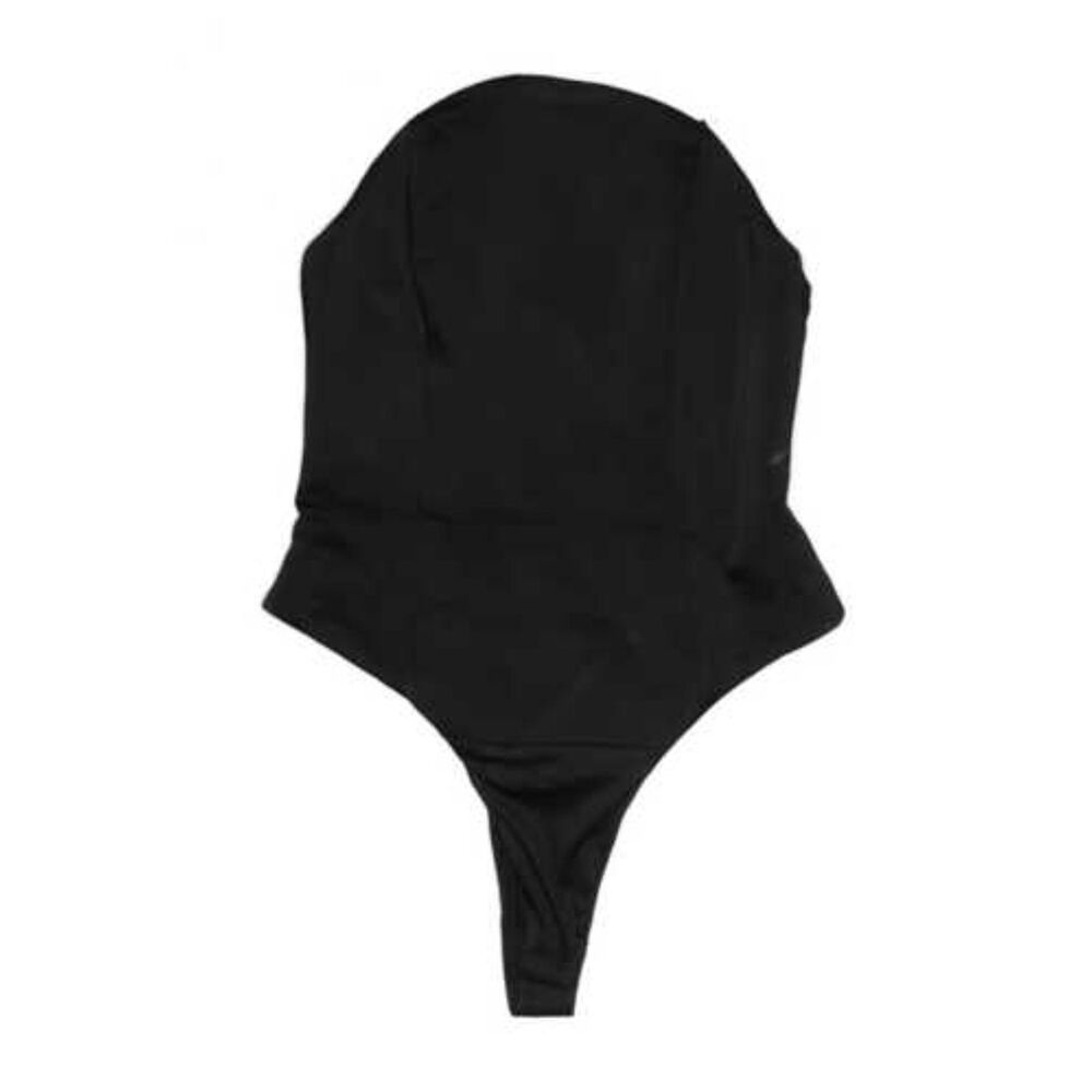 NWT Zara Black Satin Corset Bodysuit Boned Bustier Size S